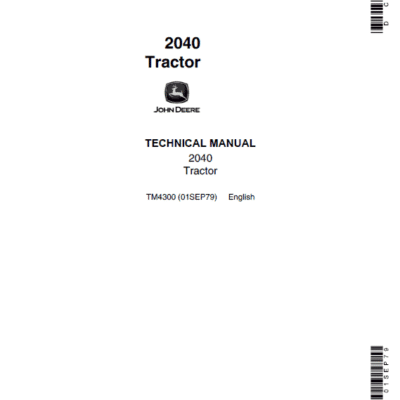 John Deere 2040 Tractor Repair Technical Manual