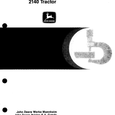 John Deere 2140 Tractor Repair Technical Manual