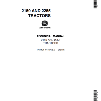 Cart John Deere 2150, 2255 Tractors Repair Technical Manual