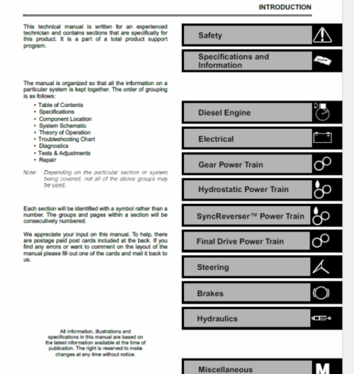 John Deere 4200, 4300, 4400 Compact Utility Repair Manual