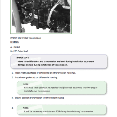 John Deere 5105, 5205 Tractors Repair Technical Manual