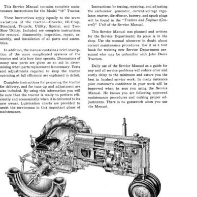 John Deere 40 Series Tractors Repair Technical Manual (SM2013)