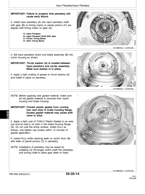 John Deere 4055, 4255, 4455 Tractors Repair Technical Manual