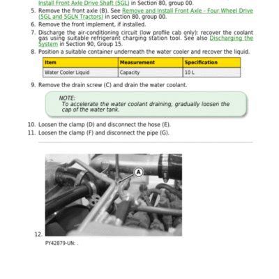 John Deere 5090GV, 5090GN, 5090GF, 5090GL Tractors Repair Manual