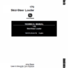 JOHN DEERE 170 Skid-Steer Loader Repair Technical Manual