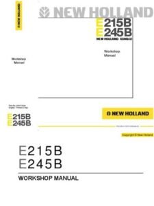 New Holland E215B, E245B Excavator Service Manual