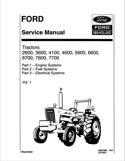 Ford CM224, CM274 Mowers Service Manual