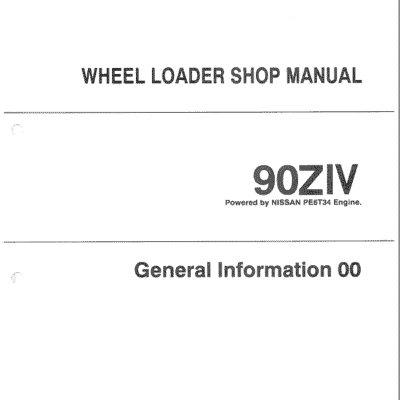 Kawasaki 90ZIV Wheel Loader Repair Service Manual