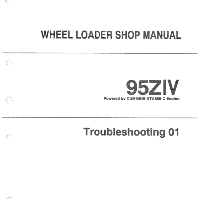 Kawasaki 95ZIV Wheel Loader Repair Service Manual