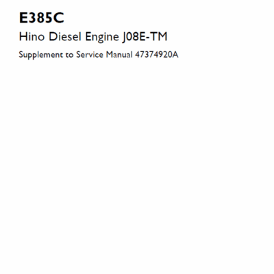 Hino Diesel Engine J08E-TM Service Manual