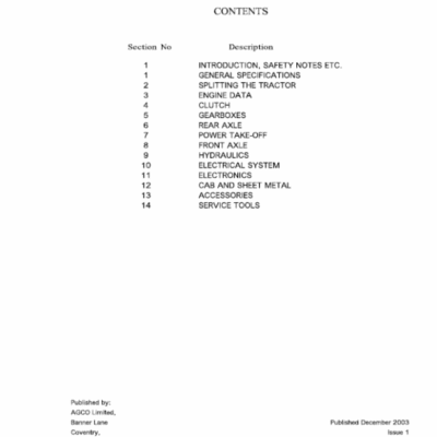 Challenger MT425, MT445, MT455, MT465 Tractor Service Manual