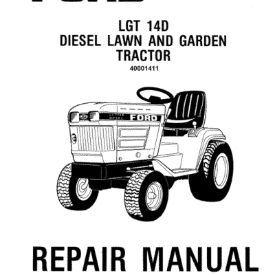 Ford LGT14D, LGT16D Lawn Tractor Service Manual