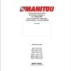 Manitou MHT-X 780 T-E3, MHT-X 860 LT-E3, MHT-X 950 LT-E3 Telehandler Repair Manual