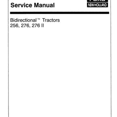 Ford Versatile 256, 276, 276II Tractor Service Manual