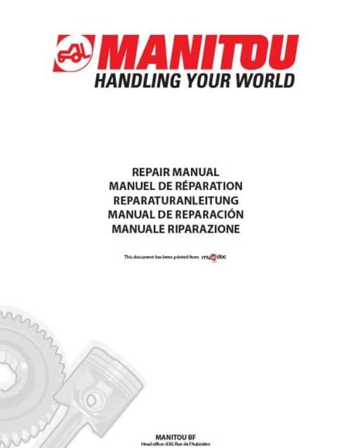 Manitou MT 1440 ST3B, MT 1440 A ST3B, MT 1840 ST3B, MT 1840 A ST3B Telehandler Repair Manual