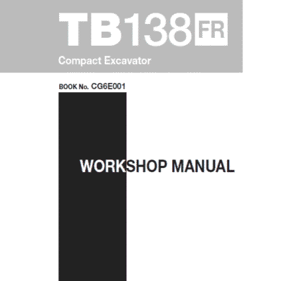 Takeuchi TB138 Compact Excavator Service Manual