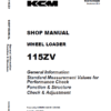 Kawasaki 115ZV Wheel Loader Repair Service Manual Kawasaki 115ZV Wheel Loader Repair Service Manual
