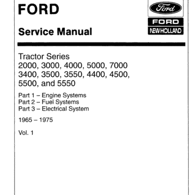 Ford Tractor Series 2000, 3000, 3400, 3500, 3550 Service Manual