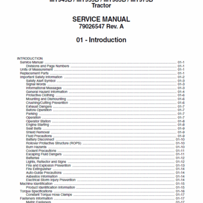 Challenger MT945B, MT955B, MT975B Tractor Workshop Manual