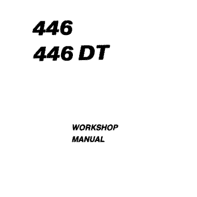 Fiat 446, 446DT Tractor Workshop Service Manual