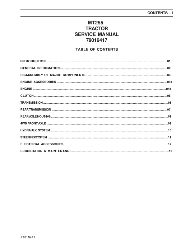 Challenger MT225 Tractor Service Manual Challenger MT225 Tractor Service Manual