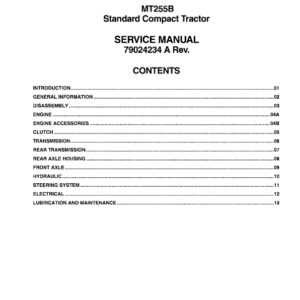 Challenger MT225B Tractor Service Manual Challenger MT225B Tractor Service Manual