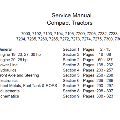 Cub Cadet Series 7000 Service Manual