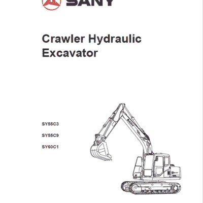 Sany SY55C3, SY55C9, SY60C1 Hydraulic Excavator Repair Service Manual