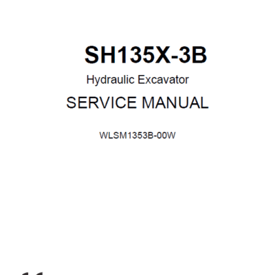 Sumitomo SH135X-3B Hydraulic Excavator Repair Service Manual