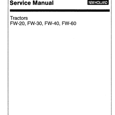 Ford FW-20, FW-30, FW-40, FW-60 Tractors Service Manual