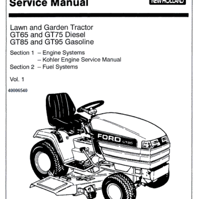 Ford GT64, GT75, GT85, GT95 Lawn Tractor Service Manual