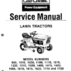 Cub Cadet 805, 1015, 1020, 1105, 1110, 1215 Tractor Service Manual Cub Cadet 805, 1015, 1020, 1105, 1110, 1215 Tractor Service Manual