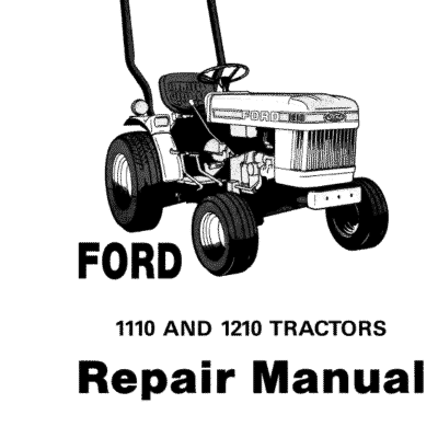 Ford 1110 and 1210 Tractor Service Manual