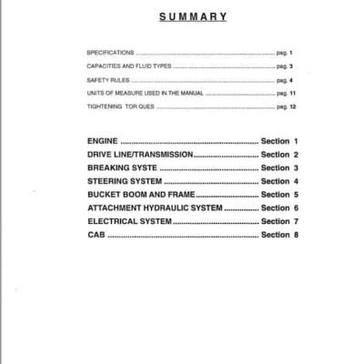 Fiatallis FW90 Wheel Loader Repair Service Manual
