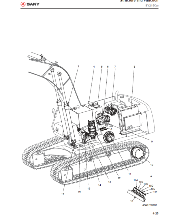 Sany SY215C-LC Hydraulic Excavator Repair Service Manual Sany SY215C-LC Hydraulic Excavator Repair Service Manual - Image 2