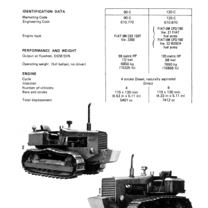 Fiat 90C, 120C Tractor Workshop Service Manual Fiat 90C, 120C Tractor Workshop Service Manual