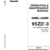 Kawasaki 95ZIV-3 Wheel Loader Repair Service Manual