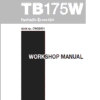 Takeuchi TB175 and TB175W Excavator Service Manual Takeuchi TB175 and TB175W Excavator Service Manual