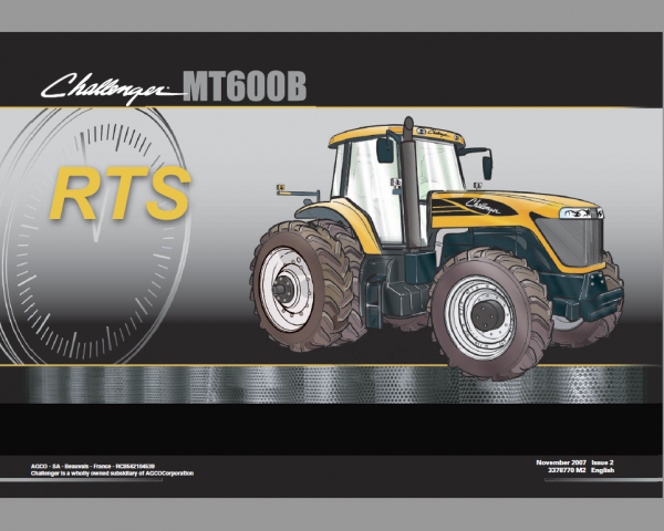 Challenger MT635B, MT645B, MT655B, MT665B Tractor Workshop Manual Challenger MT635B, MT645B, MT655B, MT665B Tractor Workshop Manual
