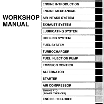 Hino 145, 165, 185, 238, 268, 338 Series Year 2006 Repair Manual