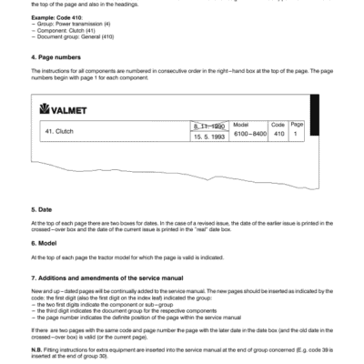 Valtra 6000, 6100, 6200, 6250 Hi, 6300, 6350 Hi, 6400, 6550 Hi Tractors Service Repair Manual
