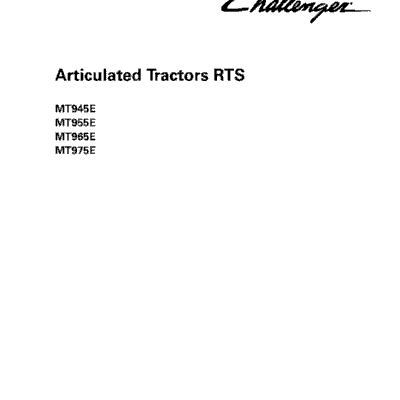 Challenger MT945E, MT955E, MT965E, MT975E Tractor Service Manual