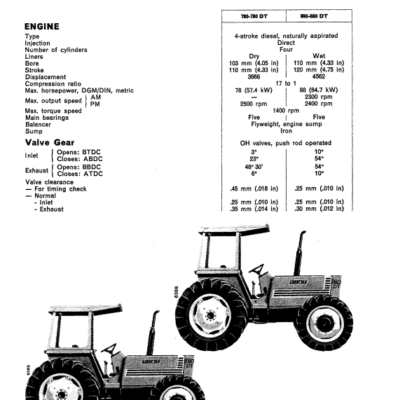 Fiat 780, 780DT, 880, 880DT Tractor Service Manual