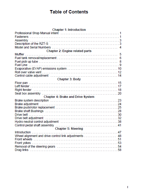 Cub Cadet RZT S Series (2012 and After) Service Manual Cub Cadet RZT S Series (2012 and After) Service Manual - Image 2