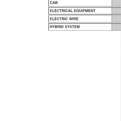 Hino Truck 2016 Conventional Service Manual
