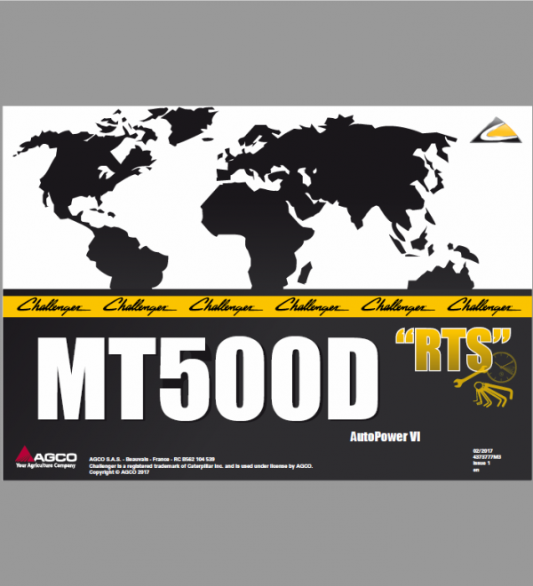 Challenger MT515D, MT525D, MT535D, MT545D Tractor Workshop Manual Challenger MT515D, MT525D, MT535D, MT545D Tractor Workshop Manual