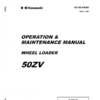 Kawasaki 50ZV Wheel Loader Repair Service Manual