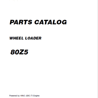 Kawasaki 80ZV Wheel Loader Repair Service Manual