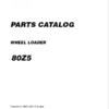 Kawasaki 80ZV Wheel Loader Repair Service Manual