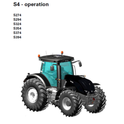 Valtra S274, S294, S324, S354, S374, S394 Tractors Workshop Repair Manual